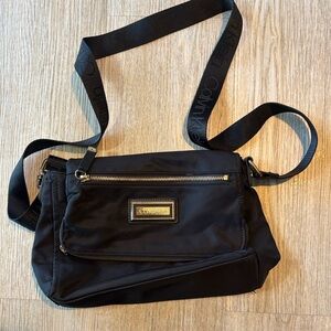 Calvin Klein Black Crossbody Bag with Gold Accents